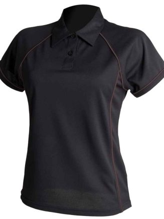 Finden + Hales Ladies Performance Piped Polo Shirt