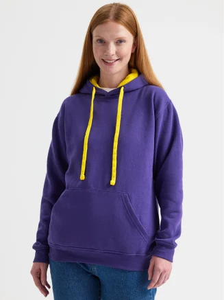 Uneek Clothing Contrast Hooded Sweatshirt